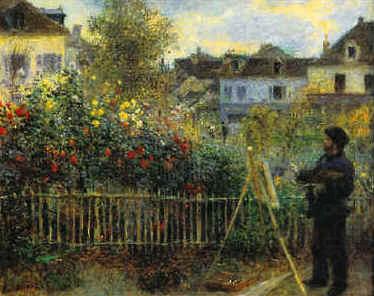 Pierre Renoir Monet Painting in his Garden china oil painting image